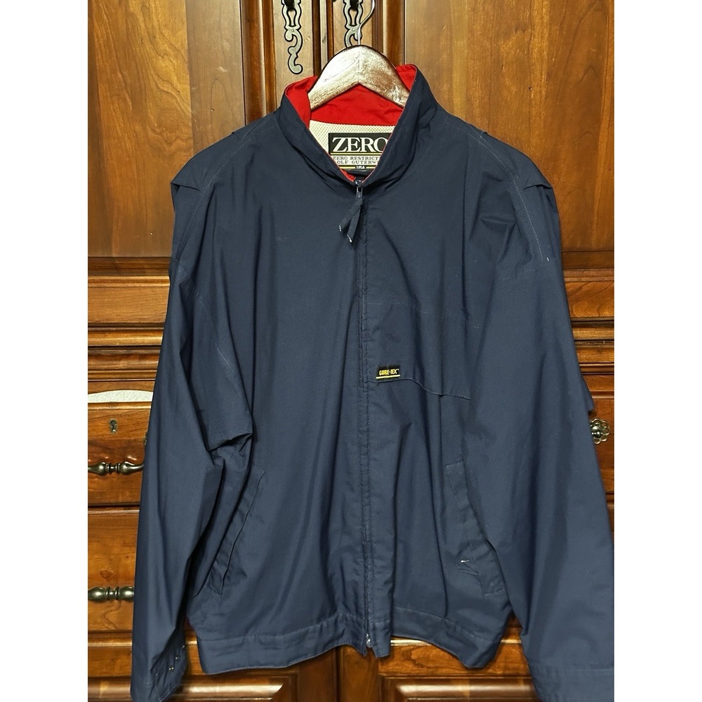 Zero Restriction Golf Outerwear Navy Full Zip Gore-Tex Large